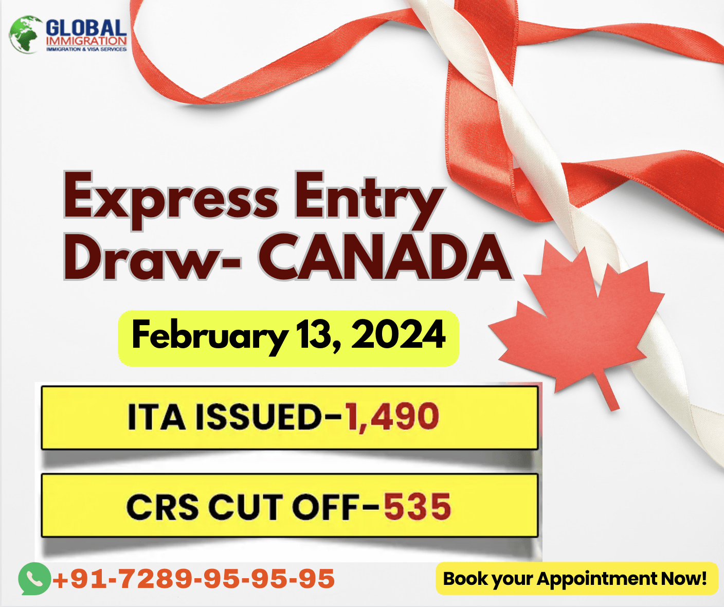 Express Entry Draw 2024 Canada – General – 13-February-2024